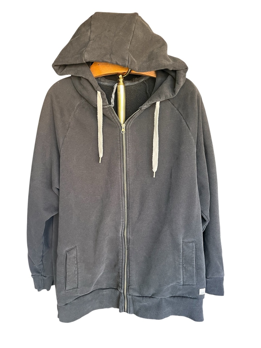 Vuori Black Restore Hoodie Full-Zip Sweatshirt XL